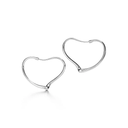 Серьги - кольца из серебра 925 , Tiffany💠Open heart.  ✨Exlusive✨ В наличии