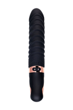 Черный вибратор Waname D-Splash Hurricane с ребрышками - 22,5 см. (Цвет: черный)