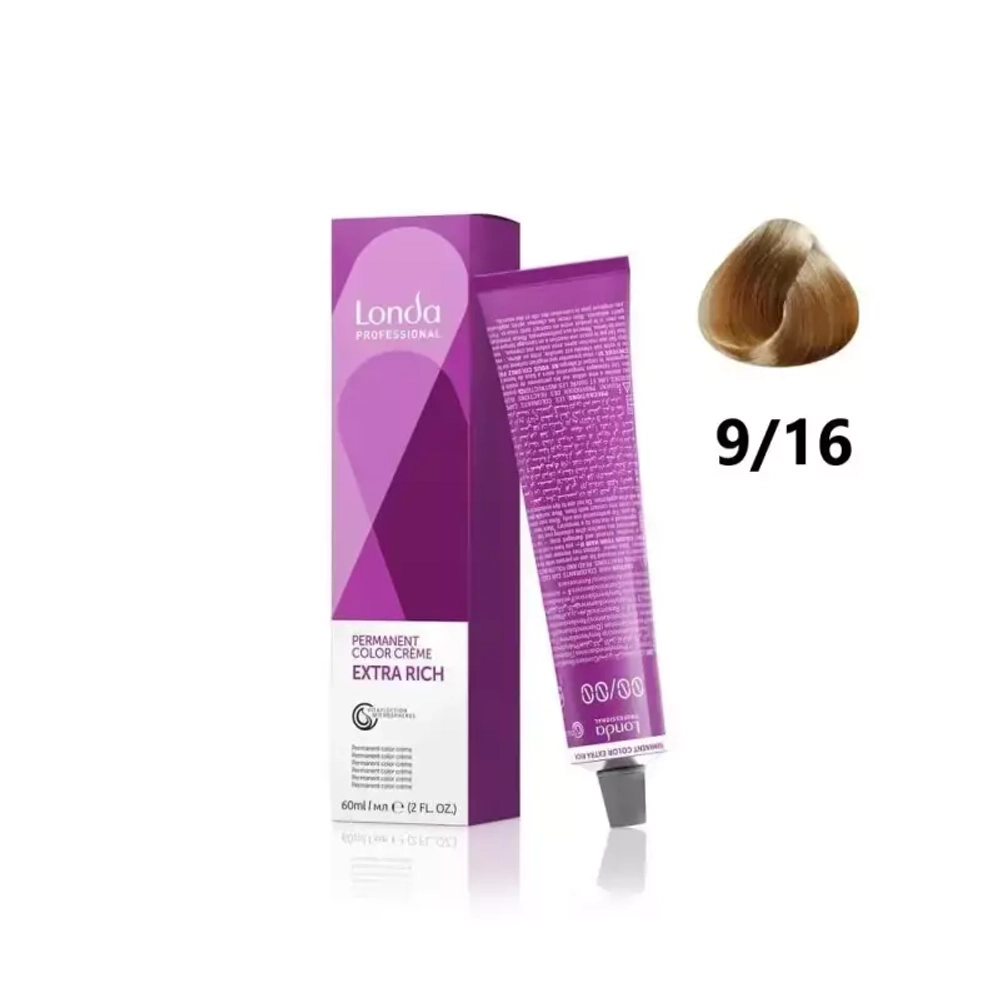 Londa Color стойкая крем-краска, 9/16 очень светл блонд пепельно-фиолетовый, 60мл