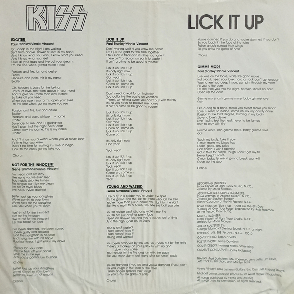 Kiss / Lick It Up (LP)