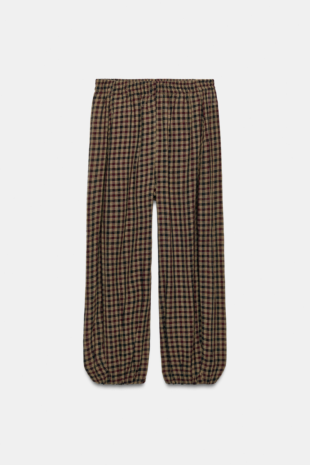 БРЮКИ БУФФИ В КЛЕТКУ — ZARA