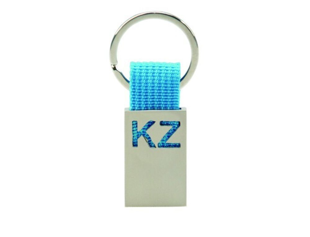 Брелок "KZ", серебристый