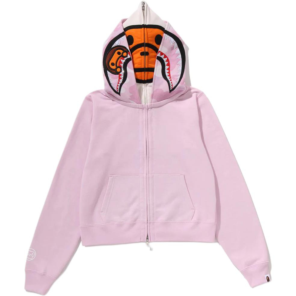 A Bathing Ape Bathing Ape Sweatshirts Cardigan Cotton Moderate No Fleece Lined Regular Sleeve Zip Closure 2m30 215 301 розовый