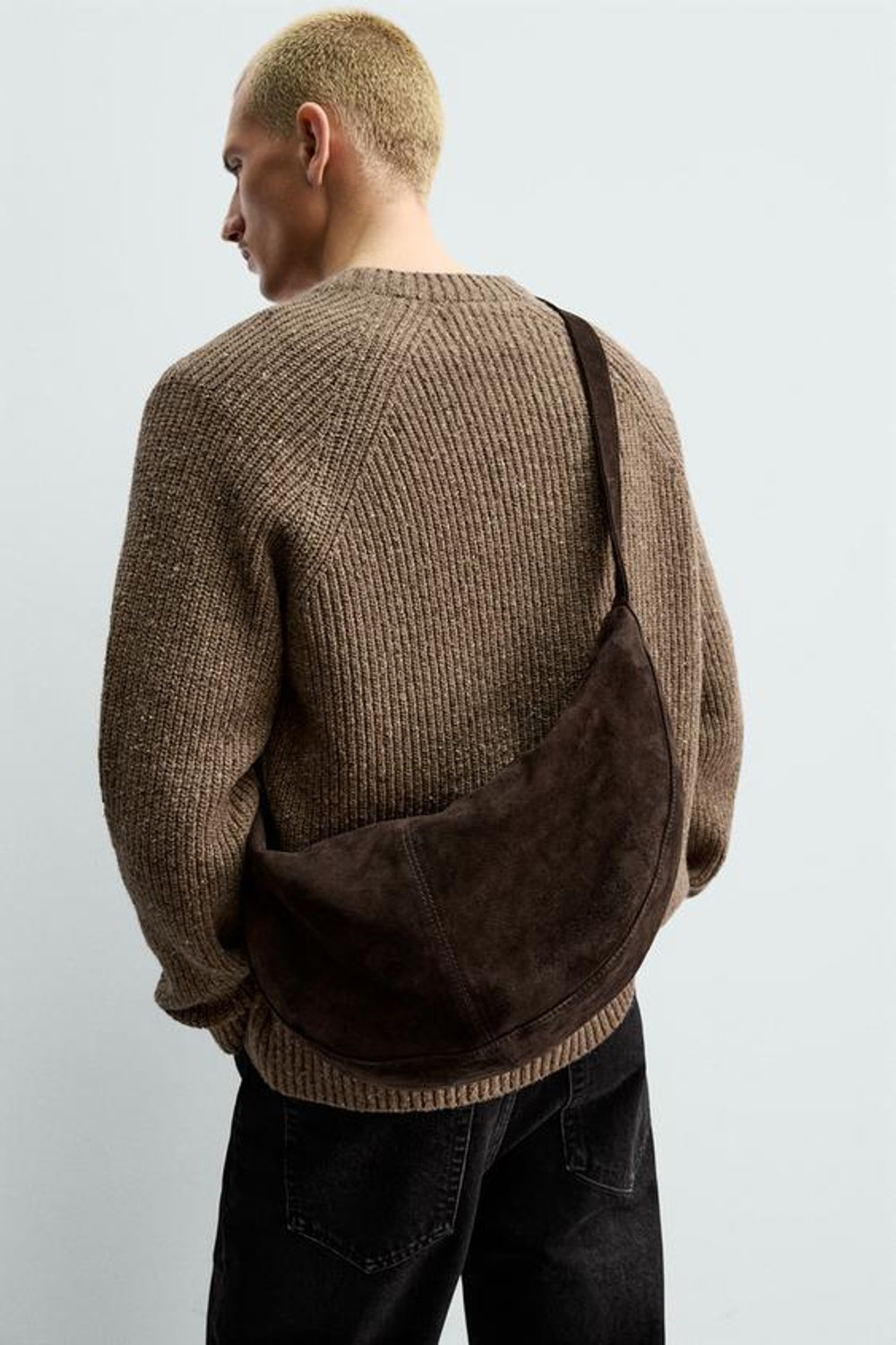 ZARA КОЖАНАЯ СУМКА, КОРИЧНЕВЫЙ