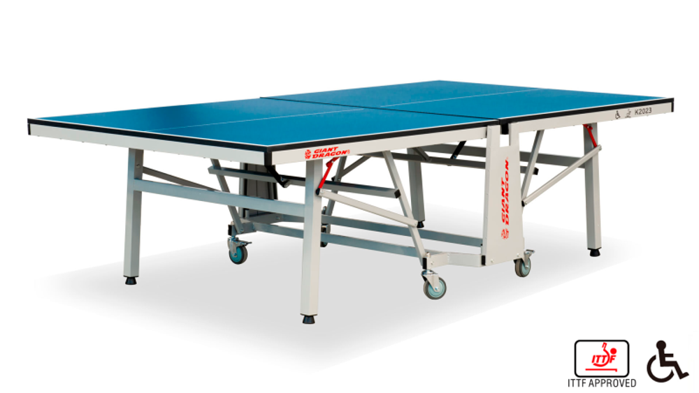 Теннисный стол складной для помещений "K-2023 ITTF Indoor" (274 Х 152.5 Х 76 см ) с сеткой