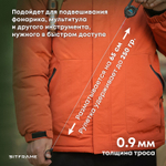 Ретрактор тактический, 65см, карабин держатель для пропуска ключей или бейджа, рулетка брелок, (черный, зеленый, бежевый)