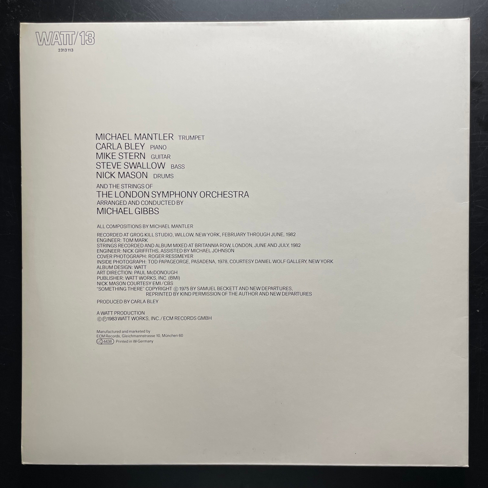 Michael Mantler ‎– Something There (Германия 1983г.)