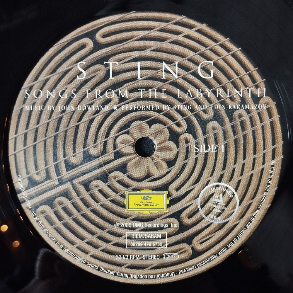 Винтажная виниловая пластинка LP Sting Songs From The Labyrinth (Germany 2006)