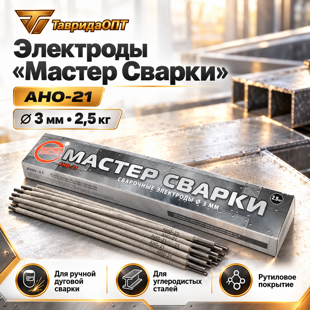 Электрод "Мастер Сварки" АНО-21 Ø 3 мм 2,5 кг