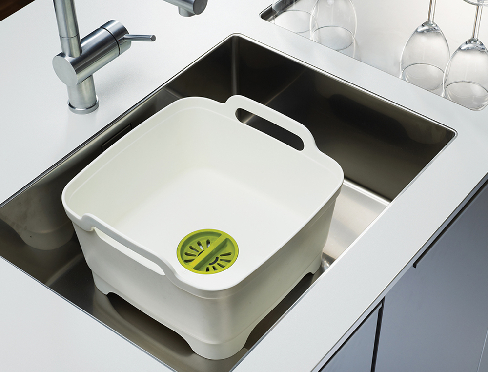 Контейнер для мытья посуды wash&drain™, белый