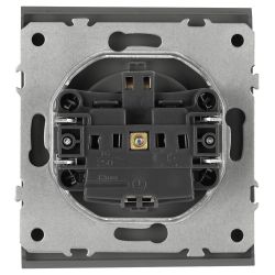 Розетка ЭРА Arktik 16-2101-06 с заземлением 2P+E Schuko 16А-250В графит | Эра Arktik