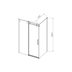Душевой уголок Vincea Комо-Н (Como-N) VSR-4CN9012CLB, 1200*900, черный, стекло прозрачное