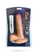 Реалистичный вибратор на присоске Real Stick 5,5''(7 режимов) (Цвет: телесный)