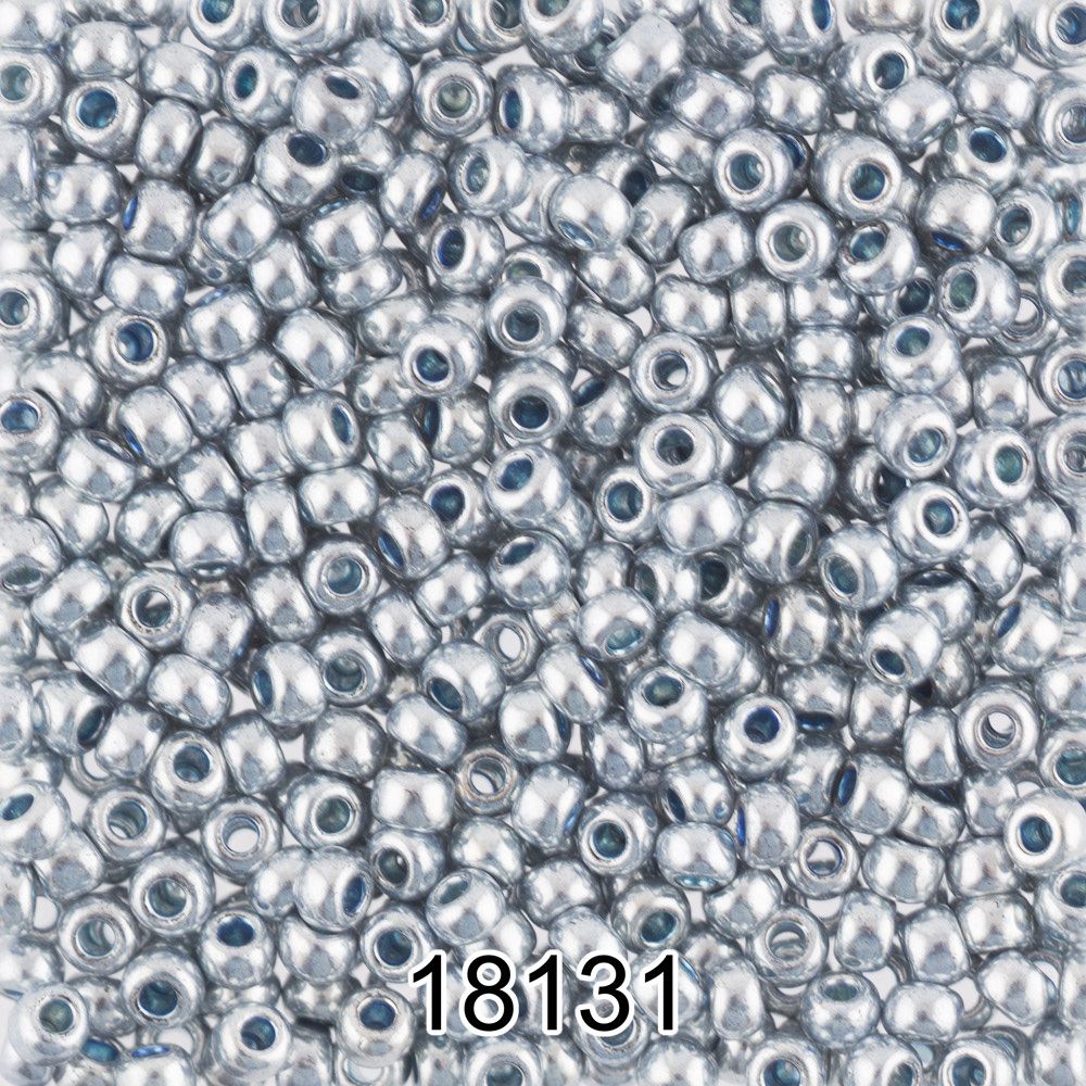 Бисер Preciosa 10/0 (2.3 мм), 500 г, 18131 (Ф393) серебряный