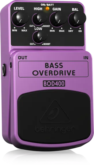 Behringer BOD400- педаль эффектов (овердрайв) с ламповым звучанием для бас-гитар