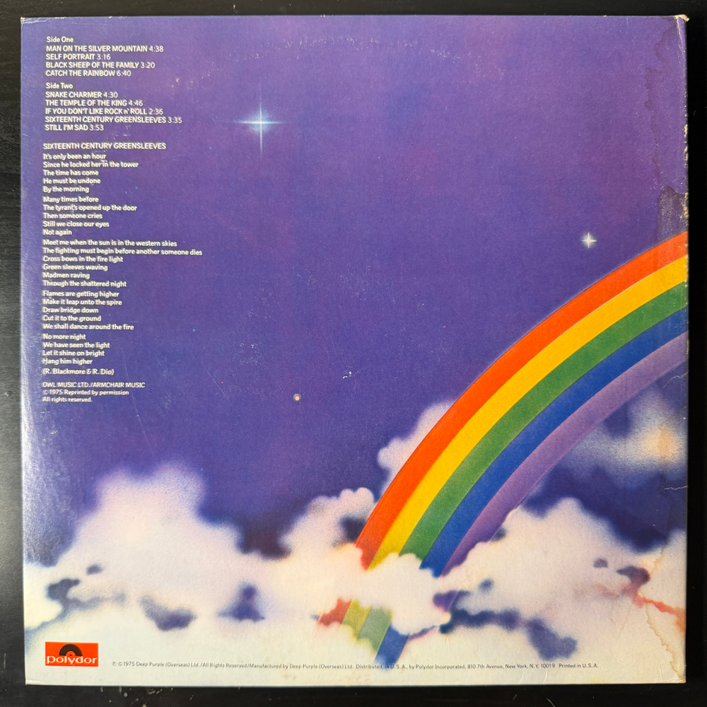 Rainbow ‎– Ritchie Blackmore's Rainbow (США 1975г.)