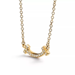 Подвеска из жёлтого золота 18к(750 проба) с бриллиантами, Tiffany💠коллекция T, ✨