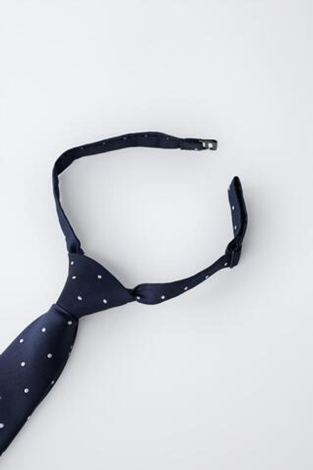 ZARA ГАЛСТУК В ГОРОШЕК, СИНИЙ