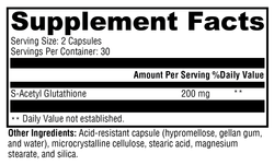 S-Acetyl Glutathione 60 Capsules