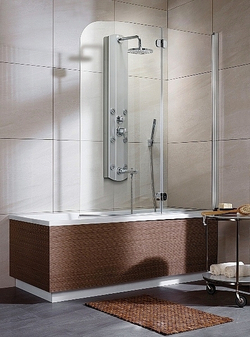 Шторка на ванну  Radaway Eos PNJ  70x152 правая, крепится справа, профиль хром, стекло прозрачное 205101-101R