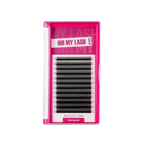 Ресницы черные OH! MY LASH пучки MIX 4D-U