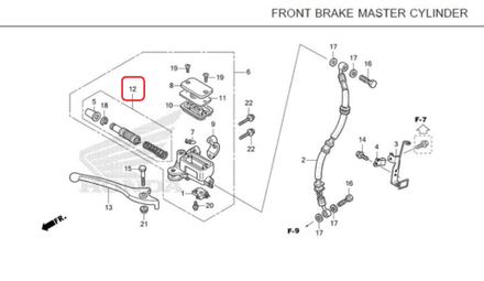 45530-KVS-M21. CYLINDER SET, FR. MASTER (NISSIN)