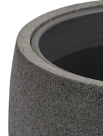 Кашпо TREEZ Effectory Stone Чаша classic Тёмно-серый камень в-34, д-40 см 41.33-01-24-117-GR-40