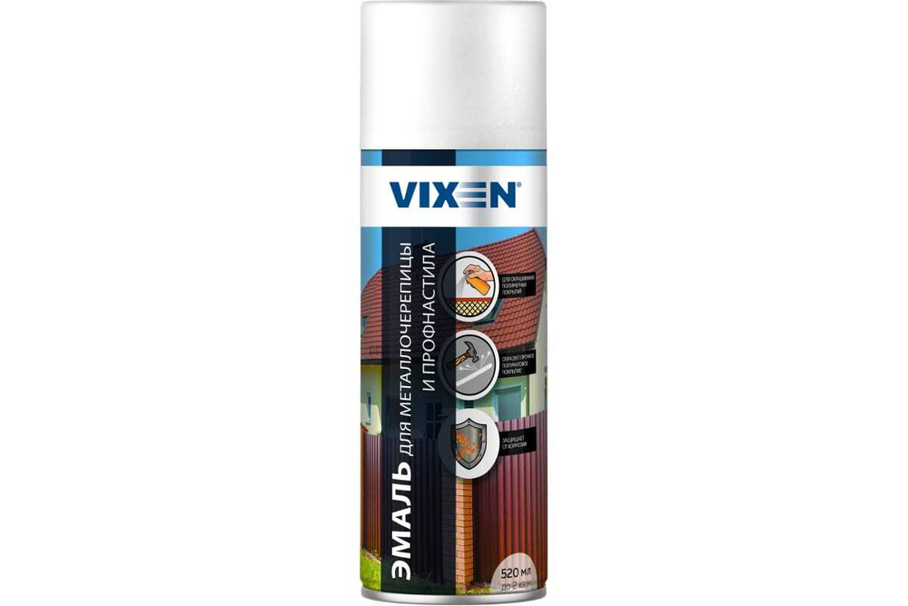 Эмаль Vixen для металлочерепицы RAL6005 зеленый мох (520мл)