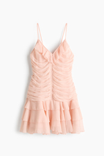 Шифоновое платье на бретелях с драпировкой - H&M