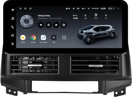 Магнитола для Hyundai Santa Fe 2 2006-2012 - Teyes LUX ONE ROUND монитор 12.3", Android 10, Быстрая, CarPlay, 4G SIM-слот