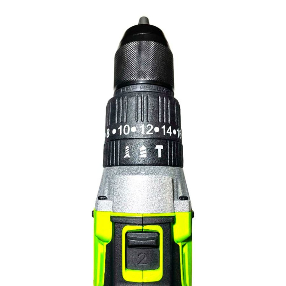 Дрель-шуруповерт аккумуляторная Greenworks GD24DD60K2, 24V, ударная, бесщеточная, c АКБ 2 А/ч и ЗУ + кейс, 3704107UA