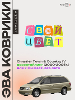 Автомобильные коврики ЭВА Chrysler Town & Country IV (00-05г.) дорестайлинг, для 7-ми местного авто