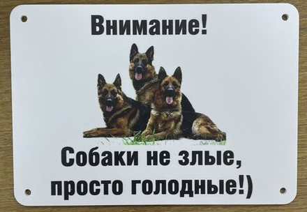 Табличка "Злая собака"