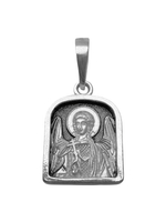 Образок из серебра/Чернение/С подвижным ухом/Ангел-Хранитель