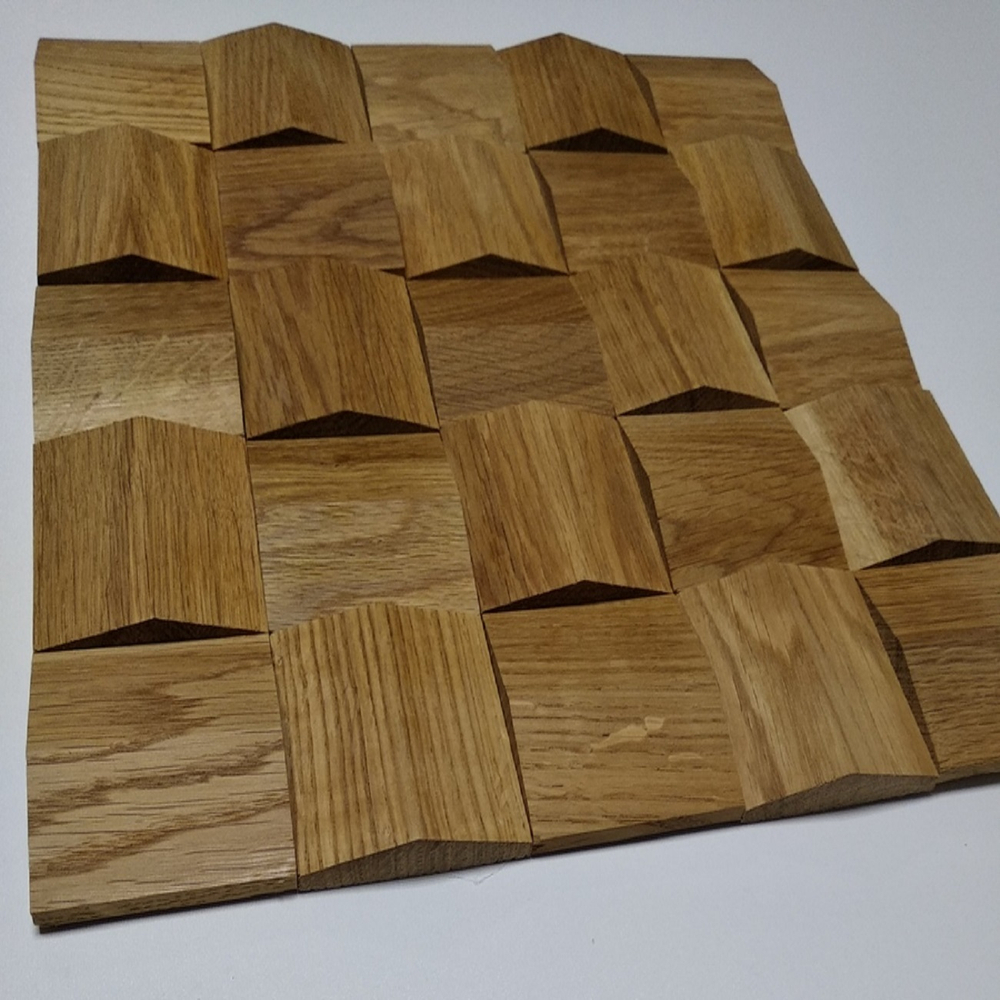 Деревянная мозаика для стен Wood Mosaic Дуб Призма