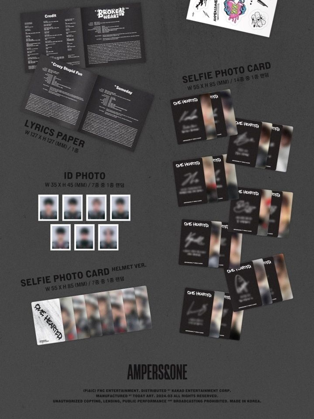 Альбом AMPERS&ONE - ONE HEARTED 2nd Single Album POSTCARD Version