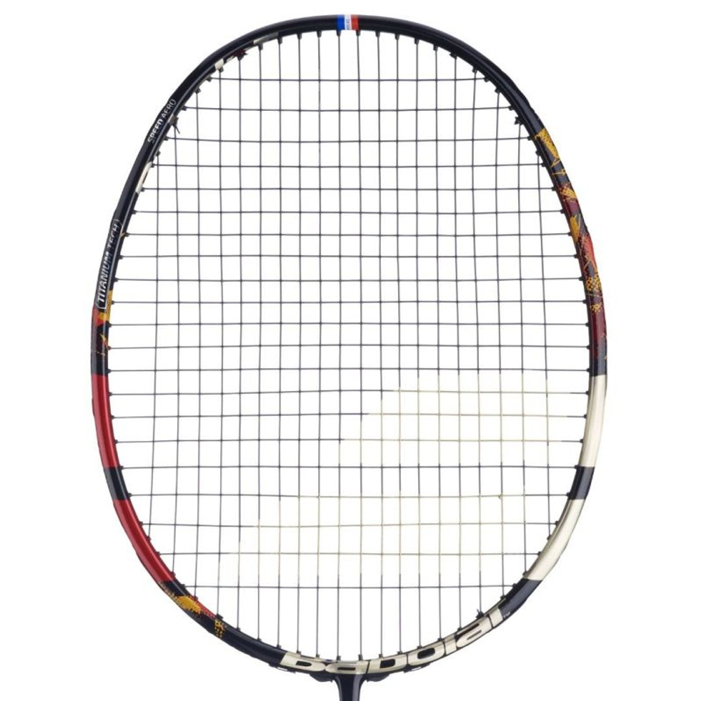 Ракетка для бадминтона Babolat X-Feel Fury Strung - dark red/black/gold