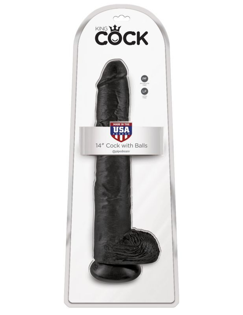 Фаллоимитатор-гигант черный King Cock 14 Cock with Balls