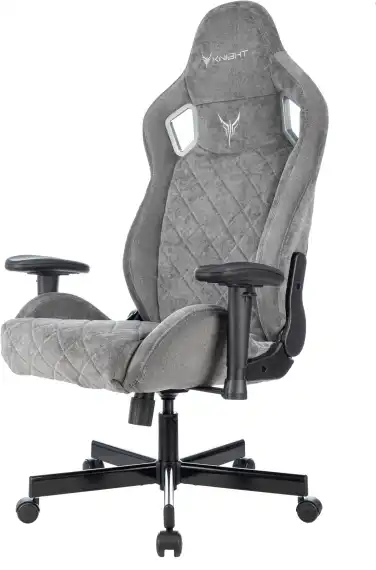 Кресло игровое Knight Outrider LTD серый Light-19 с подголов. крестов. металл