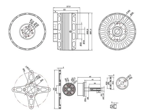 T-Motor AT7215 30CC KV270