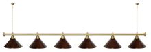 Лампа STARTBILLIARDS 6 пл. (плафоны золотые,штанга золотая,фурнитура золото)