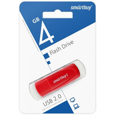Флеш-накопитель 4 Gb Smartbuy Scout Red