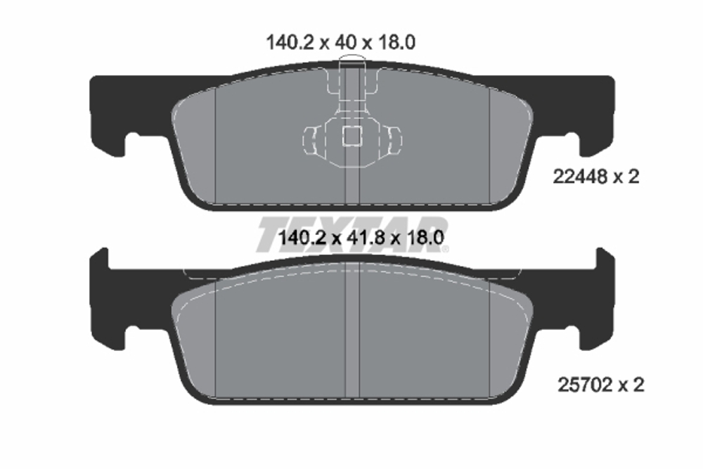 TEXTAR - 2244801-TET - Brake Pad Set, disc brake