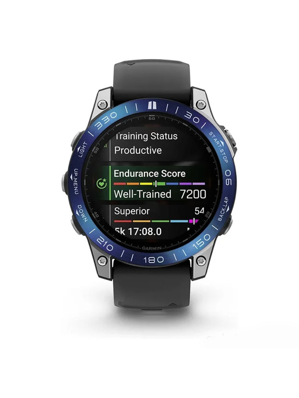 Накладка для Garmin Fenix 8 (47mm) для защиты безеля нержавеющая сталь (Синий)