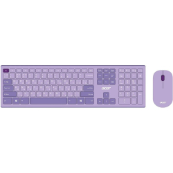 Комплект (клавиатура + мышь) Acer OCC205 [ZL.ACCEE.00D] Комплект (клавиатура+мышь) клав:фиолетовый мышь:фиолетовый USB беспроводная slim