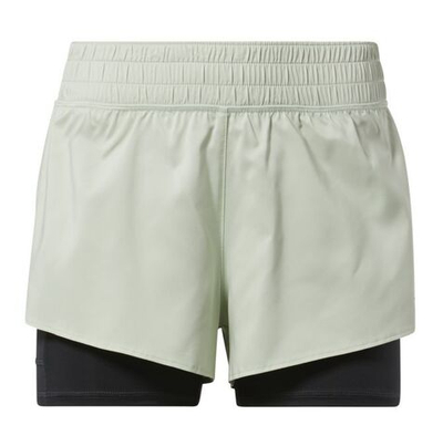 Женские Шорты теннисные Reebok Workout Ready Run 2 in 1 Short W - light sage