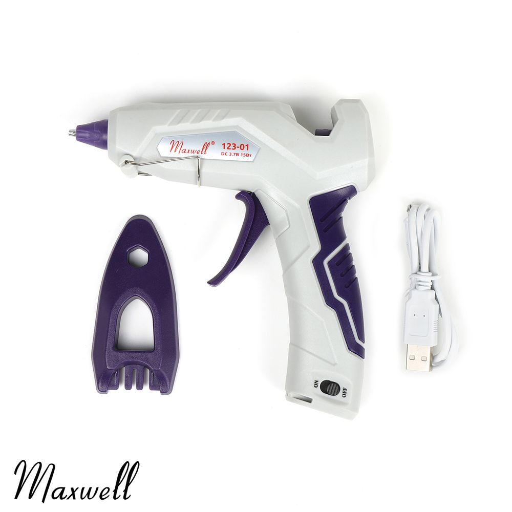 Клеевой пистолет аккумуляторный ⌀7,2мм, 15W Maxwell Premium