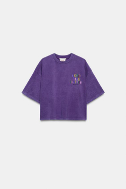 ZARA - FRUIT OF THE LOOM™ ФУТБОЛКА С ЭФФЕКТОМ ПОТЕРТОСТИ, СИРЕНЕВЫЙ