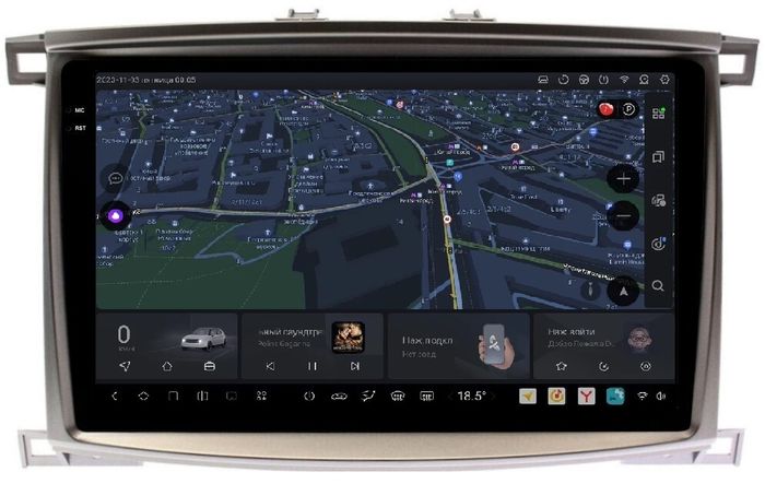 Магнитола для Toyota Land Cruiser 100, Lexus LX470 2002-2007 (климат на цветном экране) - Kuberg DUDU7 SF-1698-2 QLed+2K, Android 13, Быстрейшая, UIS7870 (DUDU7), CarPlay, SIM-слот