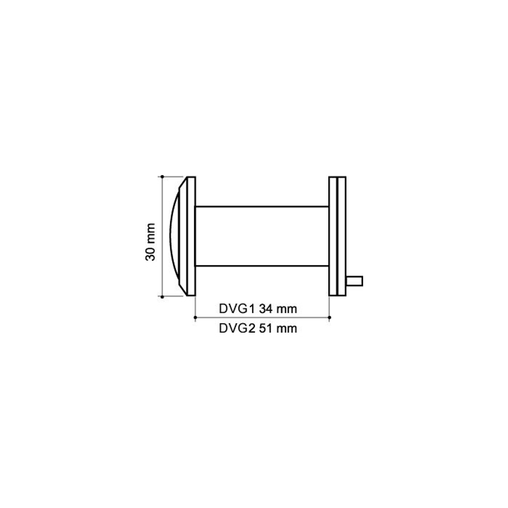 Глазок дверной, оптика стекло DV-PRO 2/85-55/BR (DVG2) GP золото